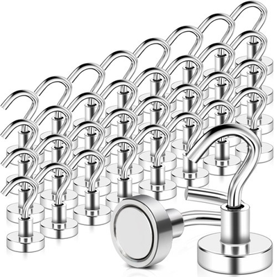 #ad #ad 30 Pack Magnetic Hooks Heavy Duty 25 lbs Strong Magnet Hooks Multipurpose $13.29