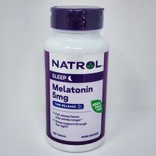 Natrol Melatonin Time Release 5 mg, 100 Tablets per Bottle Exp 04/2027