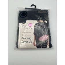 Secret Treasures Nursing Cover-Up Sz XL to 3XL Black Soft Knit Breastfeeding NIP