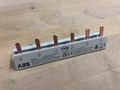 ABB PS3/6 Phasenschiene, 3Ph., 6 Pins, 10 mm² (2CDL231001R1006)