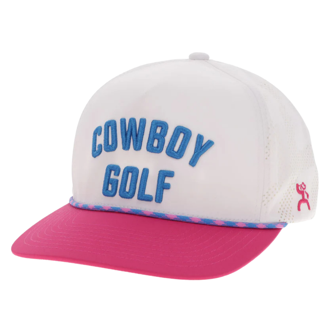 Hooey 'Cowboy Golf' White & Pink Trucker Cap 2516T-WHPK | eBay
