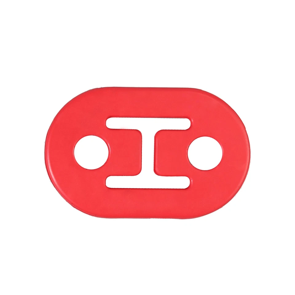 4X Suporte de Borracha para Tubo de Escape de Carro Suporte de Borracha 12mm 2 Furos Substituição Vermelho - Imagem 4 de 4