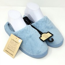 Muk Luks Women Slippers Blue Memory Foam Indoor Outdoor Size M 7-8 New