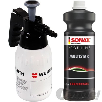 1 LITER SONAX PROFILINE MULTISTAR KRAFTREINIGER + WÜRTH PUMPSPRÜHFLASCHE 1L