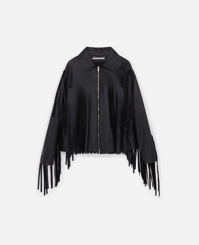 Stella McCartney Leather Jacket Fringe Alter Mat Jacket