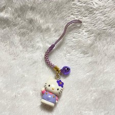 Hello Kitty Local Hokkaido Lavender Strap Netsuke