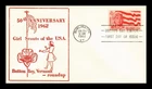 DR JIM STAMPS US COVER GIRL SCOUTS 50TH ANNIVERSARY FDC BUTTON BAY VERMONT