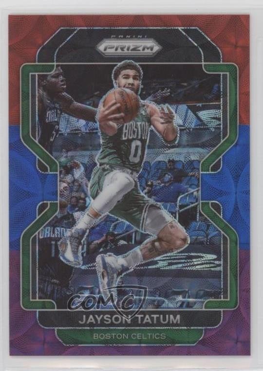 2021-22 Panini Prizm Choice Red Blue & Purple Prizm 8/15 Jayson Tatum #13 hs9