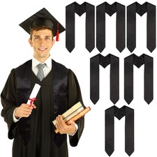 6Pcs 70" Graduation Stole 2025 Unisex Adult Graduation Sash Plain Grad Stole ...