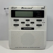 Midland WR-100 NOAA Weather Alert Radio SAME Public Alert Emergency Alarm Tested