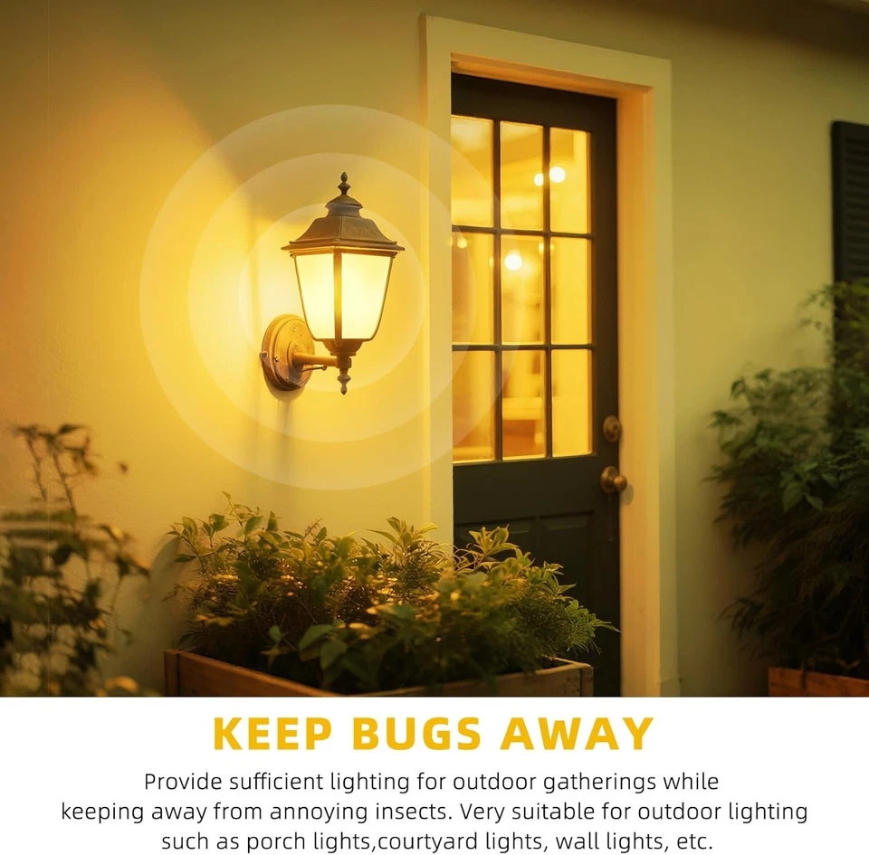 LOXYEE Par38 Amber Yellow LED Bug Light Bulbs Outdoor,20W(200W Equivalent) Bug L - Image 2 of 4