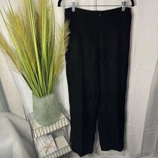 Joseph Ribkoff Women  s 12 Wide Leg Black Dress Pants High Rise Lagenlook Office