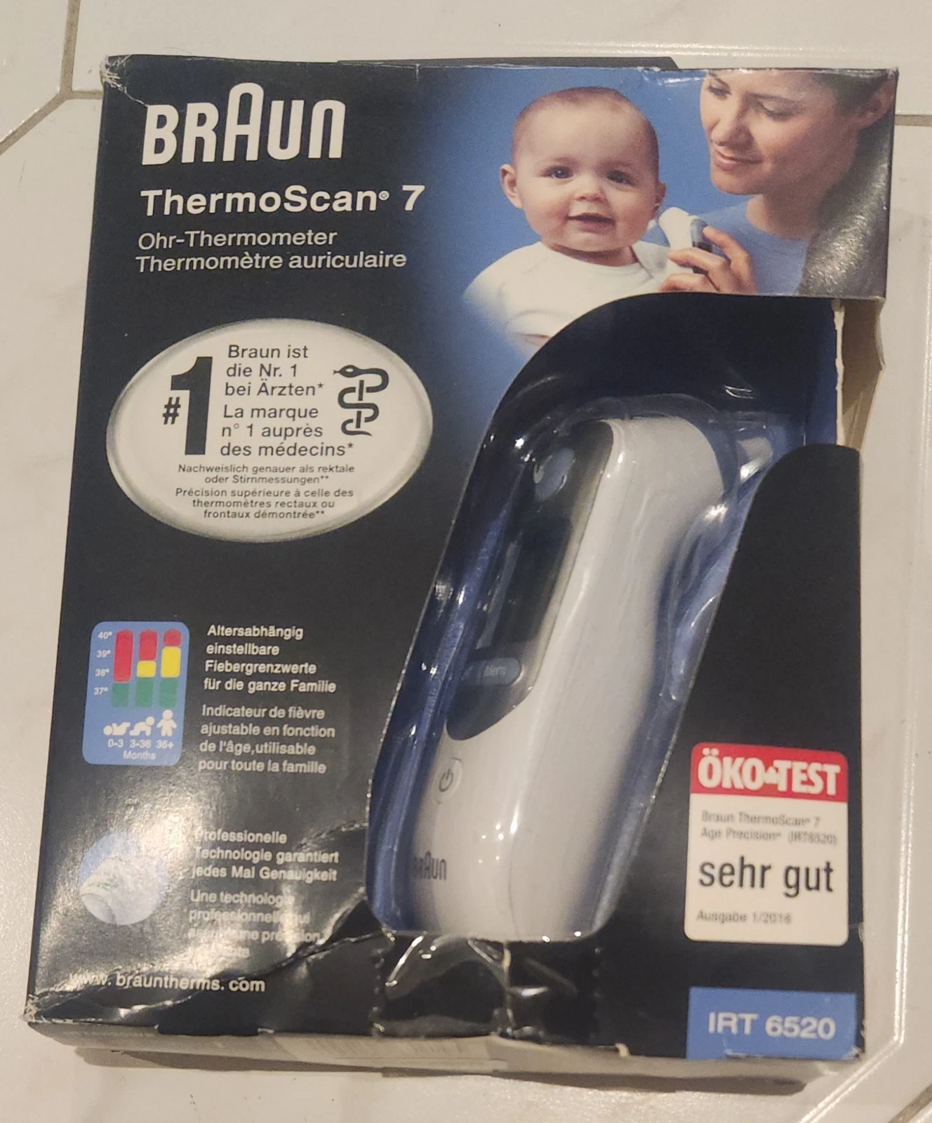 Braun Baby Adult Temperature Check Thermoscan 7 IRT6520 Ear Thermometer