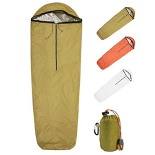 Emergency Sleeping Bag Thermal Bivvy, Lightweight Survival Sleeping Bags Ther...