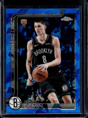 2025-26 Topps Chrome Update Sapphire Egor Demin Rookie RC #158 Nets - Image 1 of 2