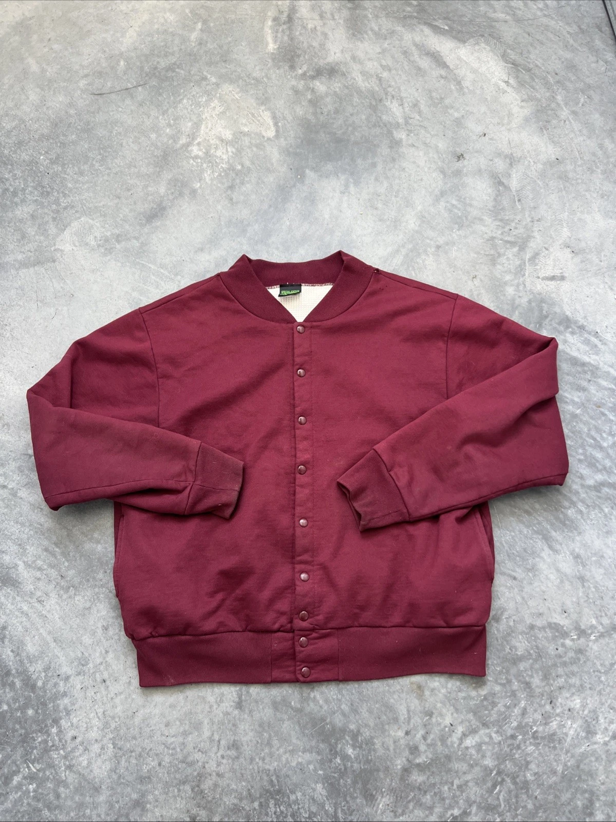 Vintage Camber Burgundy Jacket Distressed Thermal Made In USA XXL