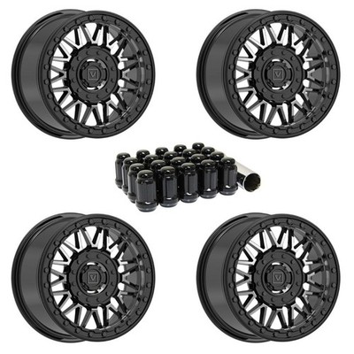 Valor Offroad Dark Tint V08 UTV Beadlock Wheel - 15x7/+30mm/4x137/4x156 - 4 Pack