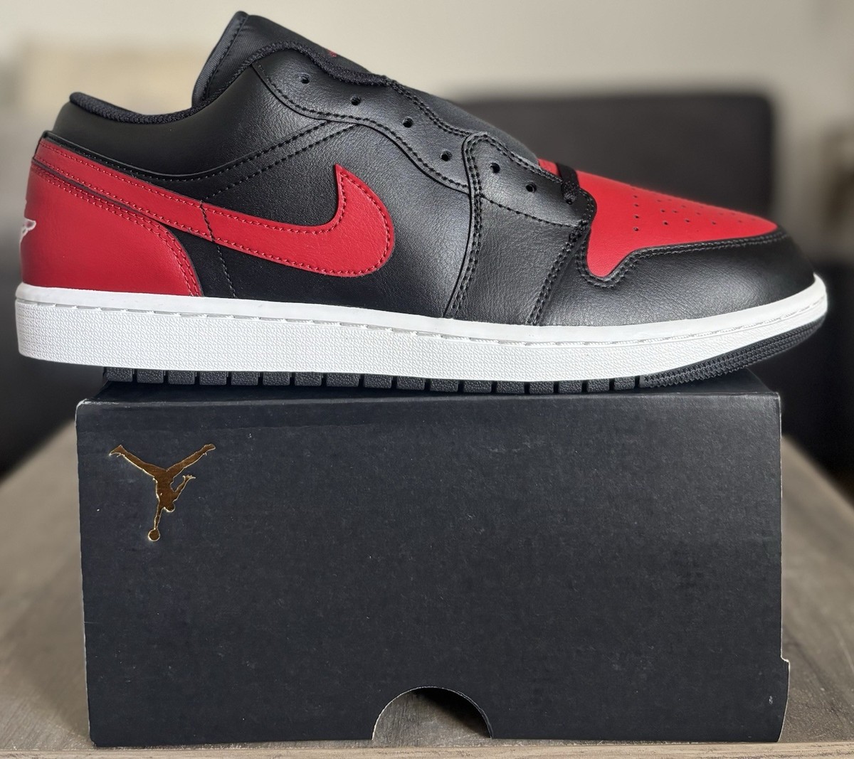 Size 13 Nike Air Jordan Low Bred Twist Black Varsity Red 553558-067  Men's