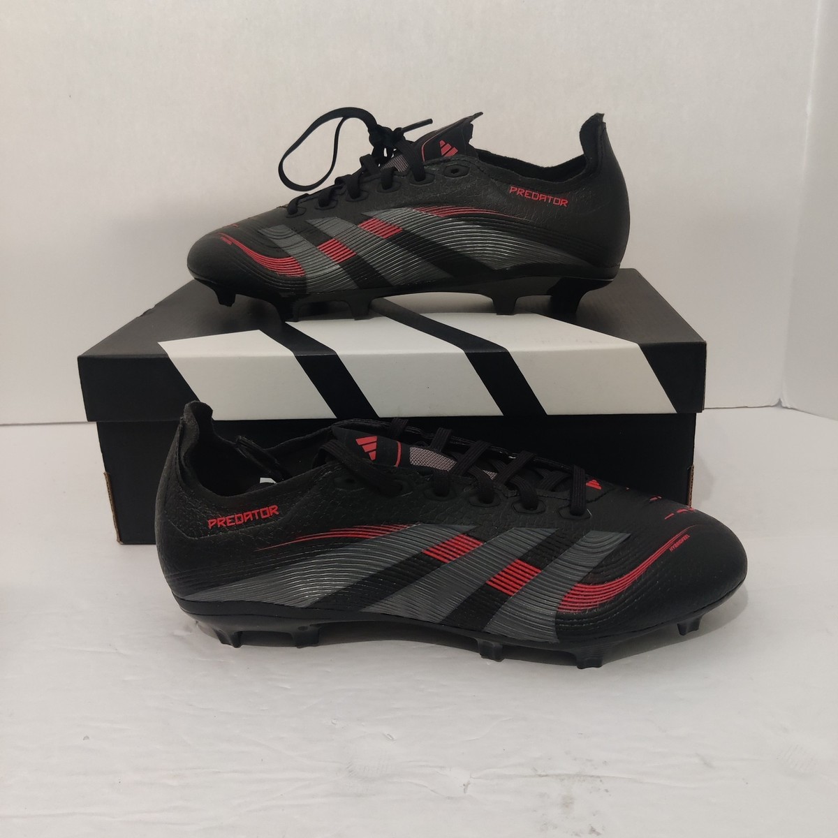 Adidas Men\'s Predator League Soccer Cleats Size 11.5 Black Red FG/MG ID1328 New Adidas Men main image 3