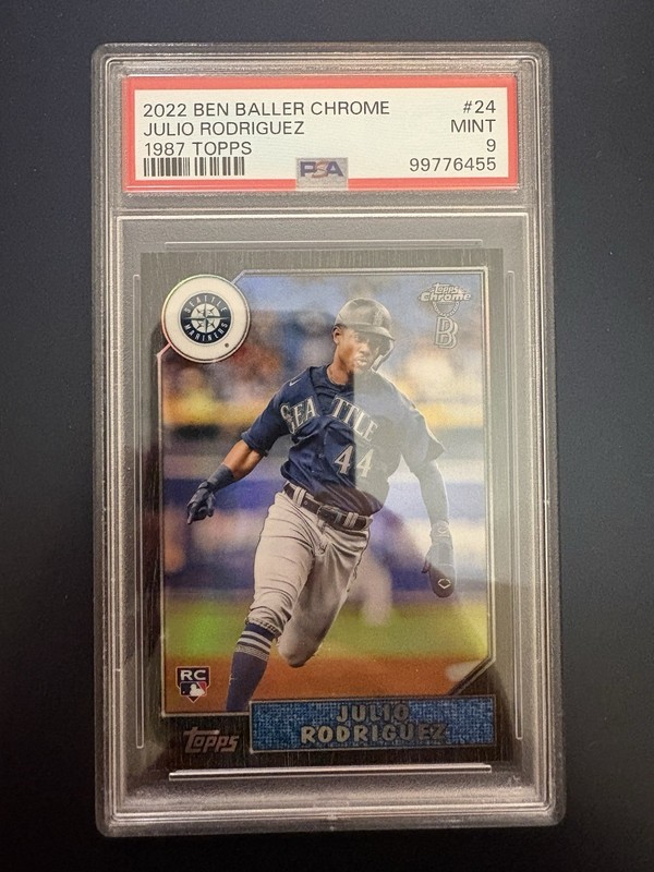 2022 Ben Baller Topps Chrome Julio Rodriguez 1987 Topps Rookie RC #87BC-24 PSA 9