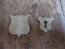 VICTORIAN WRITING SLOPE BRASS CARTOUCHE & ESCUTCHEON