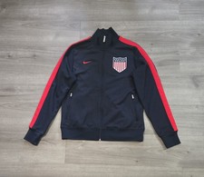 Nike Soccer USA Centennial 2013 Track Jacket Mens L Full Zip Dark Blue Striped