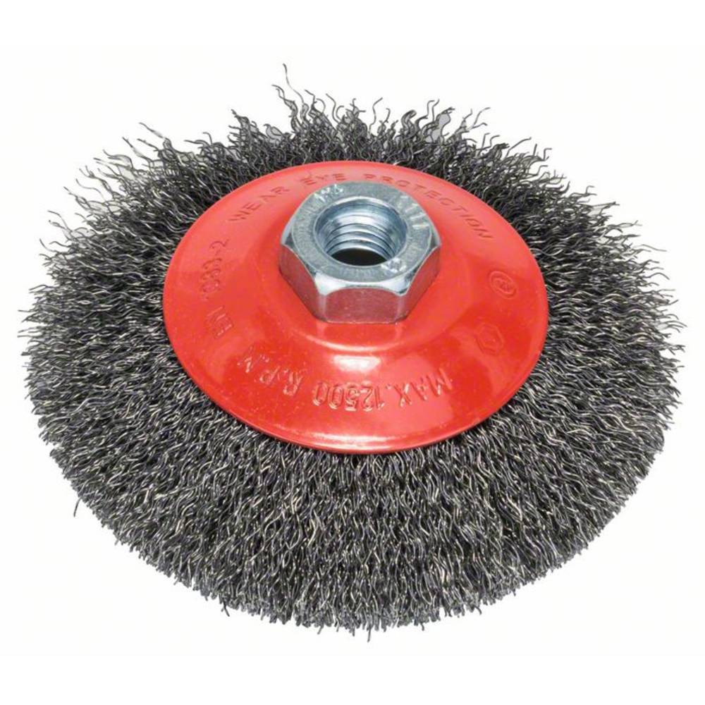 Brosse conique 115 mm pour meuleuse : décaper les angles difficiles