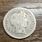 1912 Barber Liberty Head Dime 90% silver Actual coin