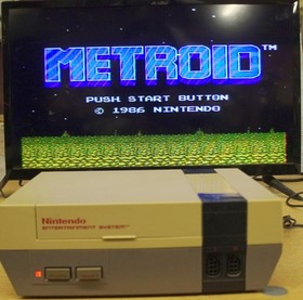 Nintendo Original NES-001 Console with PS, 2 Controllers, Zapper, & 10 Games