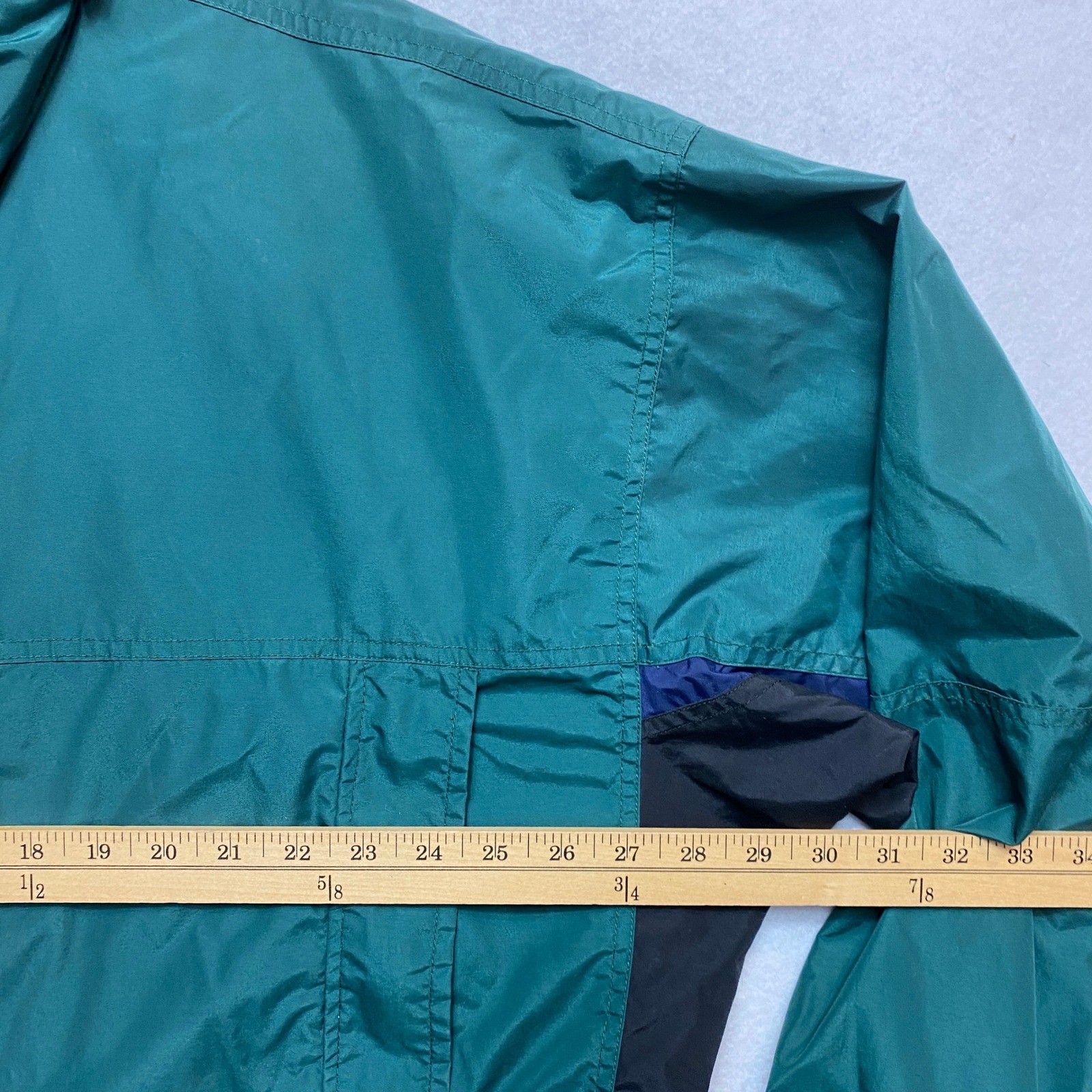 Vintage Columbia Sportswear Rain Jacket Mens XL Green Navy Gorpcore 90s Hooded thumbnail 7