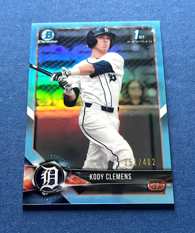 2018 Bowman Chrome Draft Baseball Kody Clemens Sky Blue Insert #BDC-121 #d/402