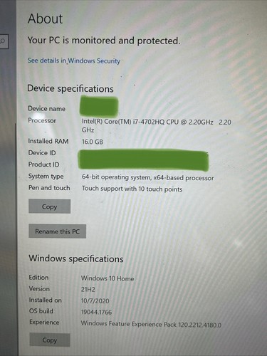 *NEW BATTERY & KEYBD* Dell XPS 15 Win10 i7 2.2GHz 16GB RAM 1TB SSD 4K Touchscrn - Picture 8 of 9