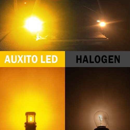 AUXITO LED Turn Signal Blinker Light 1156 7506 Amber Yellow Bright DRL Bulbs 2pc - Picture 3 of 12