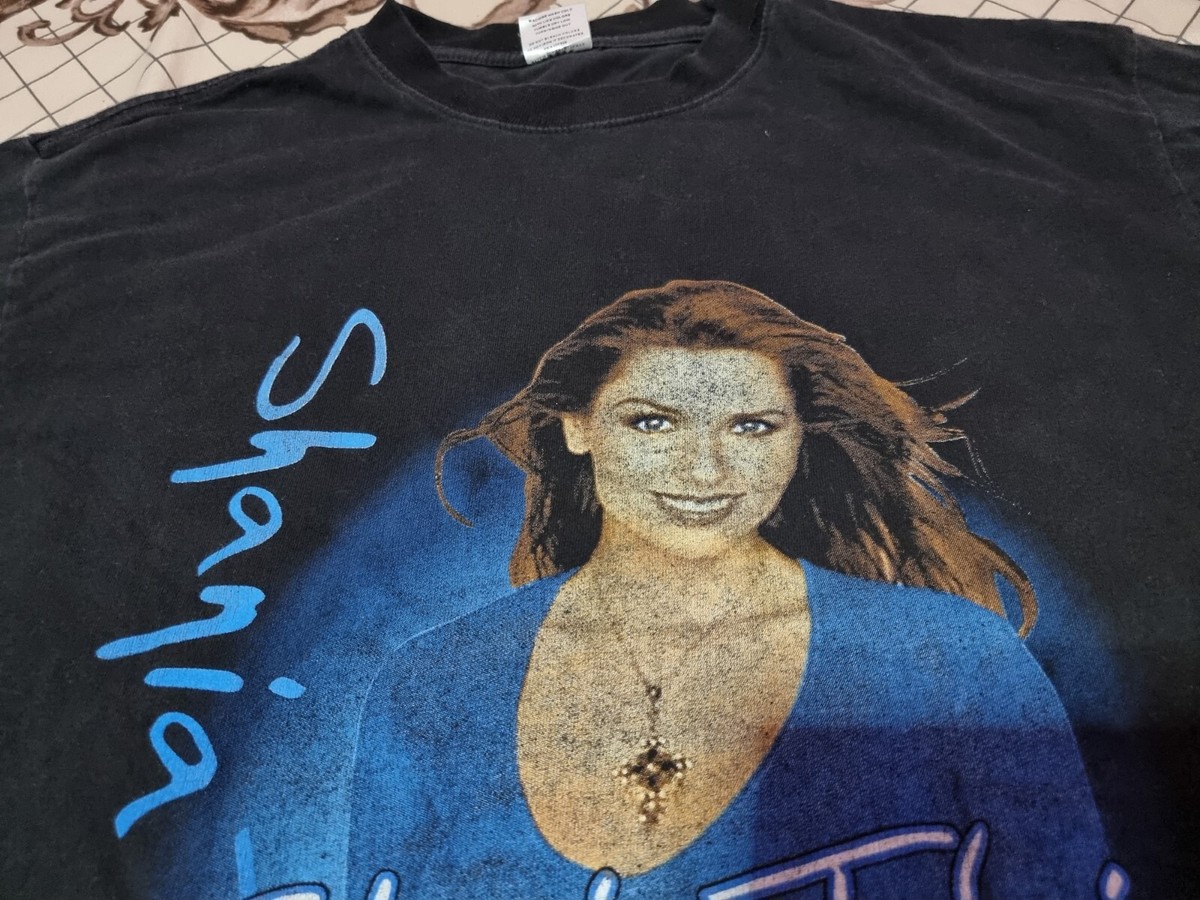 Vintage 2003 Shania Twain Up! Tour Concert Grail Tour Rap Tee Tag