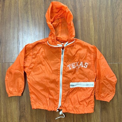 Vintage University Texas Longhorns Windbreaker S 2-3 SEC Hoodie Jacket UT 70s