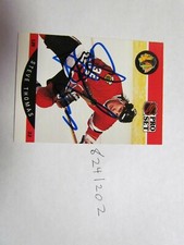 1990 1991 Pro Set Trent Yawney Signed Hockey Card