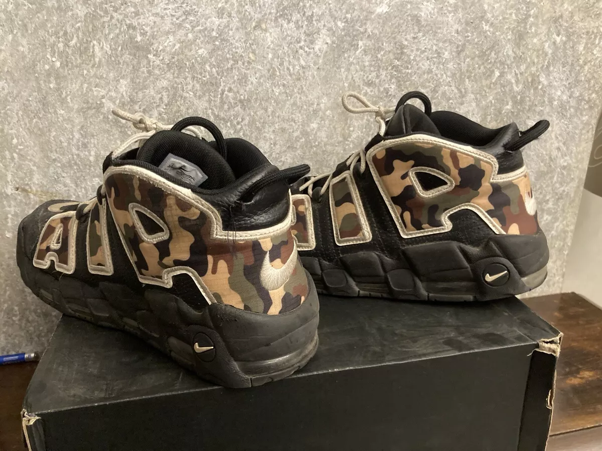 NIKE AIR MORE UPTEMPO 96 CAMO U.S SIZE 9.5 UK SIZE 8.5 EUR SIZE 43