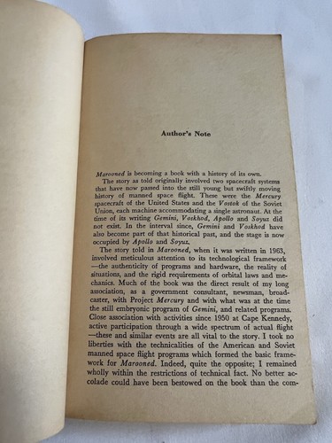 Marooned Science Fiction Paperback Book by Martin Caidin Bantam Books 1969 2nd - Foto 12 di 17