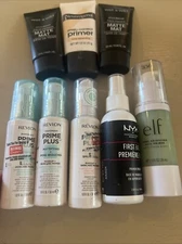 8 Piece Face Primer Makeup Lot~Mixed Brands~New~Revlon/NYX/elf/Neutrogena/Wet N