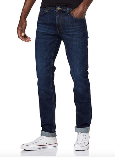 Lee jeans mens Luke slim tapered fit 'Dark blue' FACTORY SECONDS L185 - Picture 2 of 7