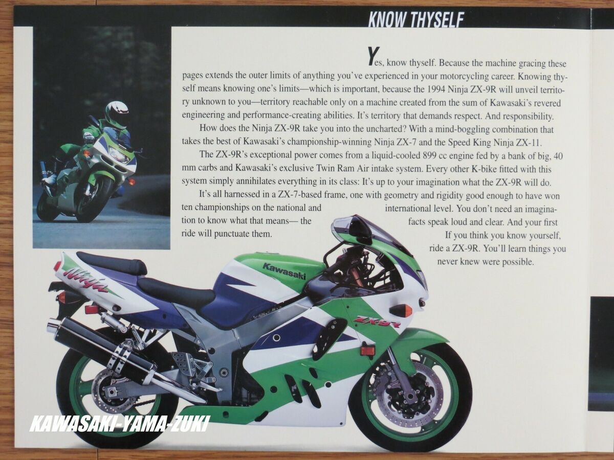 1994 ZX9R Ninja ZX900-B1 Kawasaki Sales Brochure [OEM/New 1994 ZX9R Ninja ZX900-B1 Kawasaki Sales Brochure [OEM/New