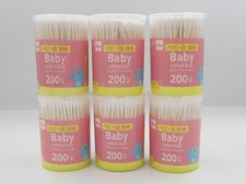 Baby Cotton Bud 200pcs Set of 6 Thin Swab Ear Clean Q-tips From Japan Daiso
