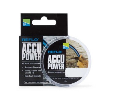 Preston reflo accu power mono 100m leader line cord monofilament line