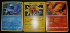 3x Legendary Birds Articuno Zapdos Moltres HOLO SET Pokemon SM145 SM144 SM143 LP on eBay