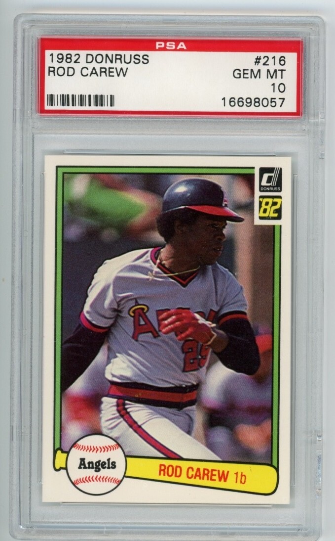 1982 Donruss #216 Rod Carew California Angels HOF PSA 10 Gem Mint