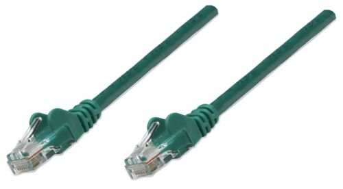 Intellinet Network Patch Cable Cat6 2m Green CCA U/UTP PVC RJ45 Gold Plated Cont - Picture 1 of 2