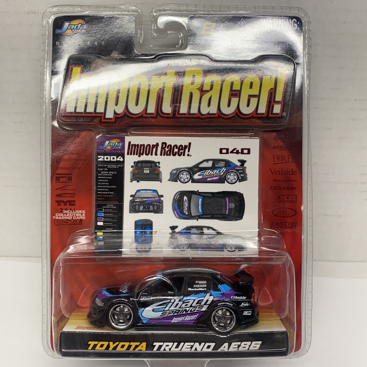 1/64 Jada Toys ランエボ 1/64 JADA TOYS IMPORT RACER MITSUBISHI LANCER EVOLUTION VIII