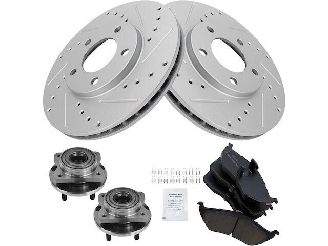 Front Brake Pad and Rotor and Wheel Hub Kit fits Voyager 1996-2000 56TRPX