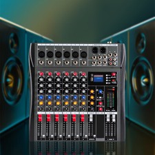 6-Channel Studio Audio Mixer Music Bluetooth USB Digital Sound Mixer Sound Board
