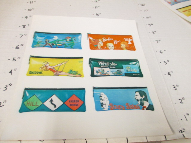 Mattel SPP 1960s photo vinyl penc case BARBIE Soupy Sales Weird-Ohs Secret Agent